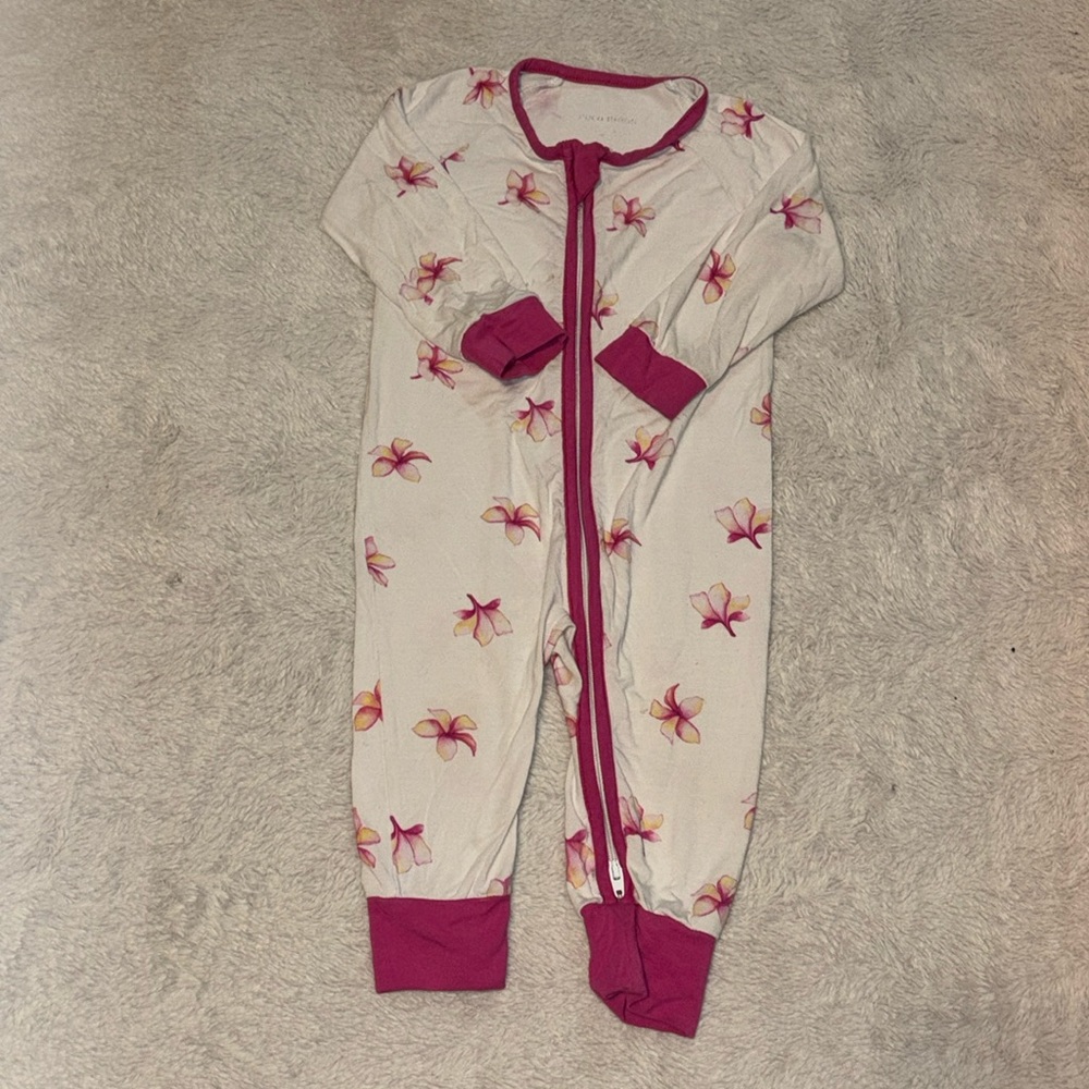 Poco moon floral bamboo footie/ sleeper 6-9 months